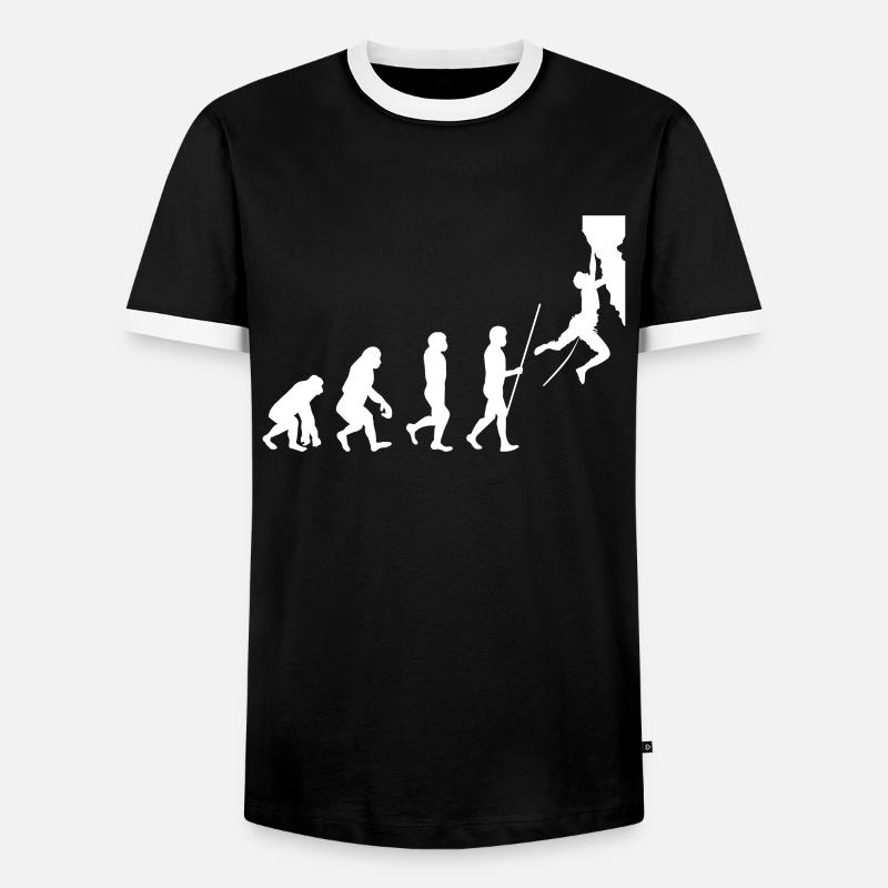 Evolution de l'escalade - T-shirt contrasté Homme - noir/blanc