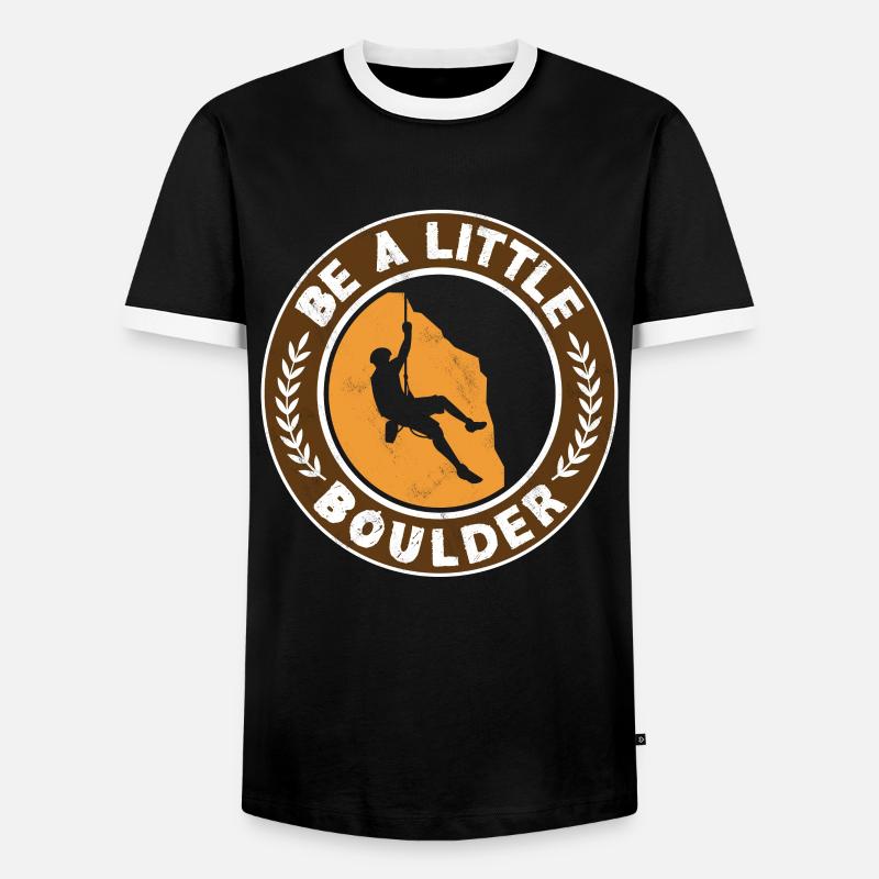 Klettern - Männer Kontrast-T-Shirt - Schwarz/Weiß
