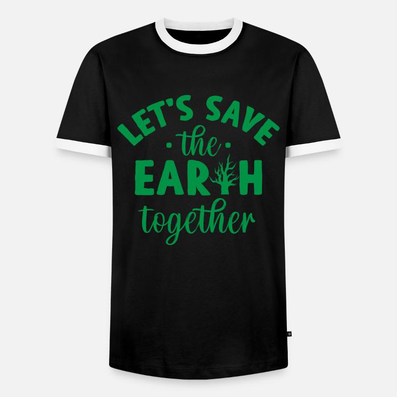 environmental Protection - Men's Ringer Shirt - black/white