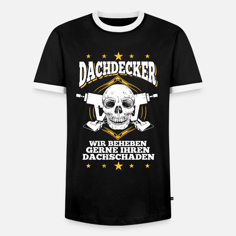 Dachdecker Dachdecker Dachdecker Dachdecker - Männer Kontrast-T-Shirt - Schwarz/Weiß