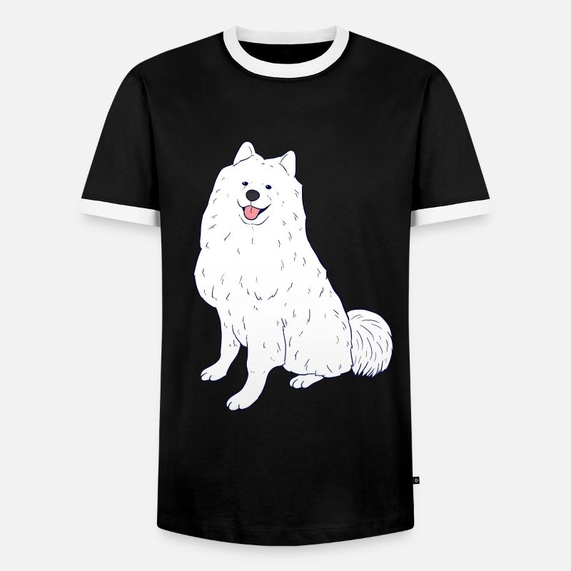 Samoyed - Men's Ringer Shirt - black/white