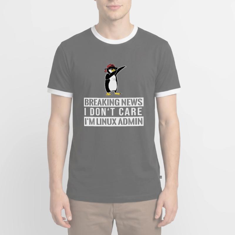 IT Nerd Linux Linux Pinguin Geek Software Engineer Männer Kontrast-T-Shirt