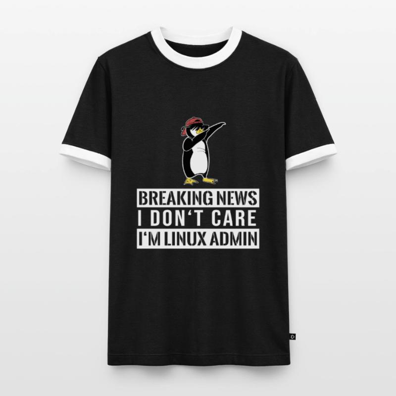 IT Nerd Linux Linux Pinguin Geek Software Engineer Männer Kontrast-T-Shirt