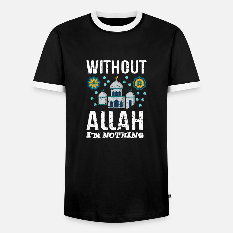 Ramadan - Männer Kontrast-T-Shirt - Schwarz/Weiß