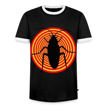Insectes insectes cafards vermine vermine dégoût - T-shirt contrasté Homme - noir/blanc - Devant - AI Model Female 172 light (172cm) & AI Model Male 178 light (178cm)