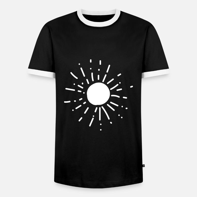 Sonne Sun - Männer Kontrast-T-Shirt - Schwarz/Weiß
