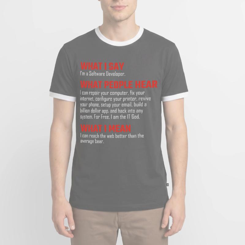 Programmer nerd debugging gift Men's Ringer Shirt
