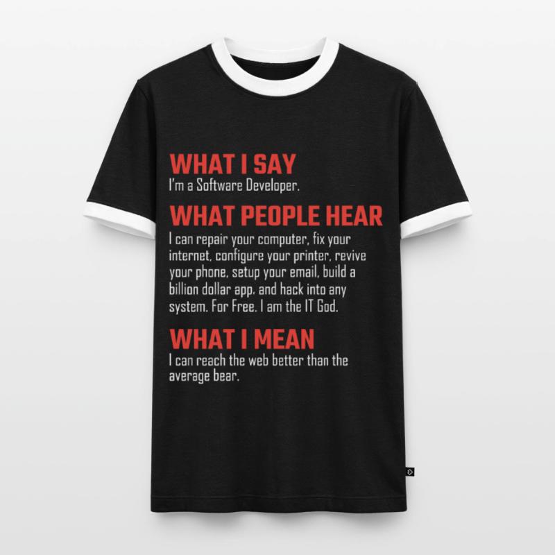 Programmer nerd debugging gift Men's Ringer Shirt