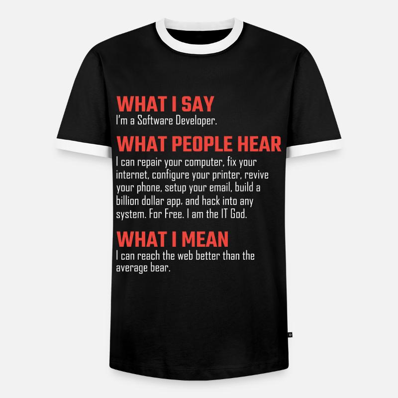 Programmierer nerd Debugging Geschenk - Männer Kontrast-T-Shirt - Schwarz/Weiß