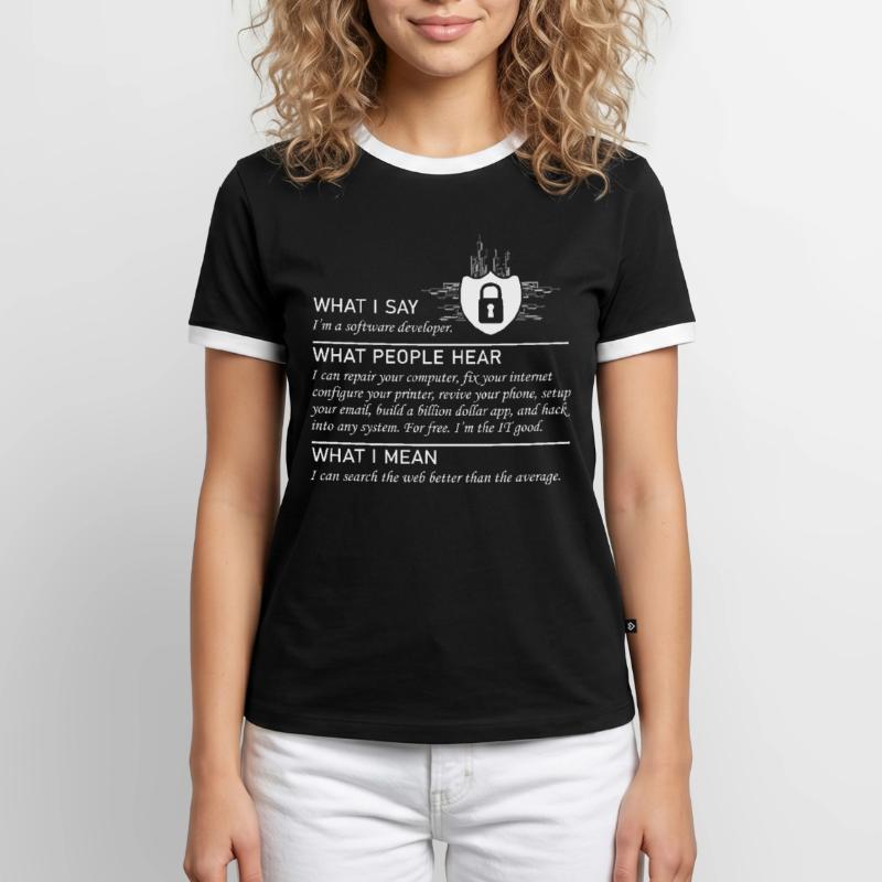Software developer Funny programmer Men's Ringer Shirt