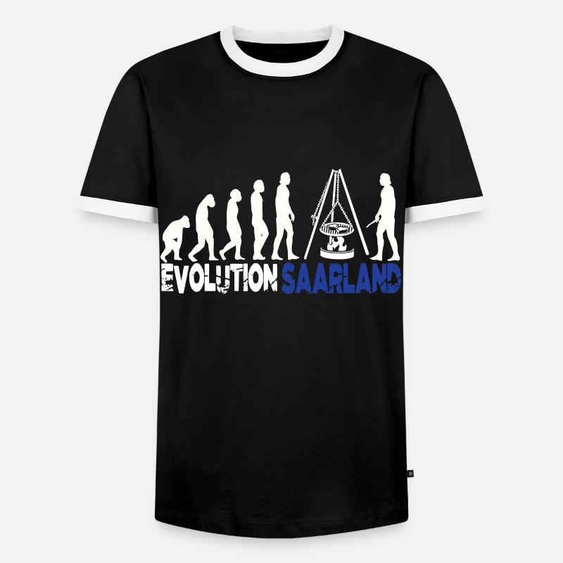 Saarland Evolution Saarland Saarländer - Men's Ringer Shirt - black/white
