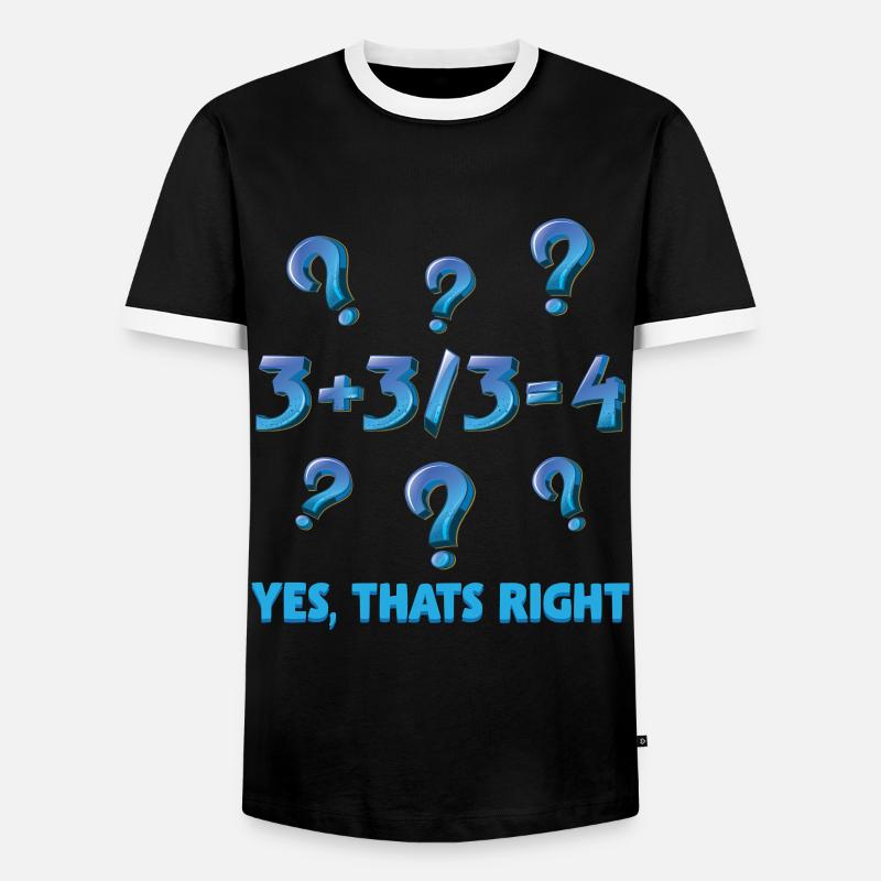 Mathematics Calculation Students Mathematicians - Men's Ringer Shirt - black/white