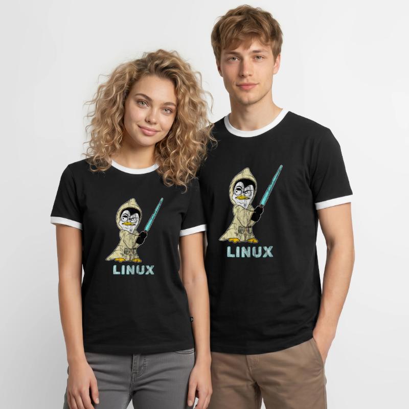 Nerd Linux Informatiker Linux Software Entwickler Männer Kontrast-T-Shirt