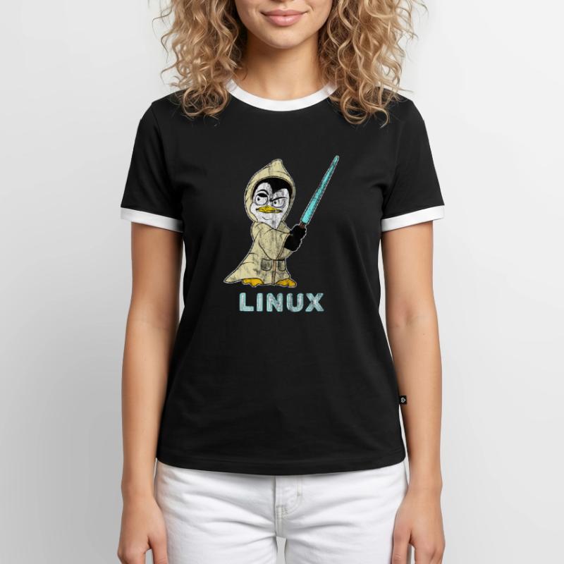 Nerd Linux Informatiker Linux Software Entwickler Männer Kontrast-T-Shirt
