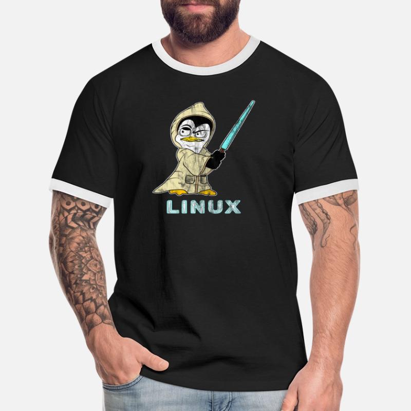 Nerd Linux Informatiker Linux Software Entwickler Männer Kontrast-T-Shirt