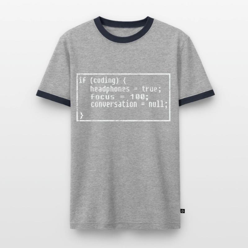 Codeurs codant T-shirt contrasté Homme