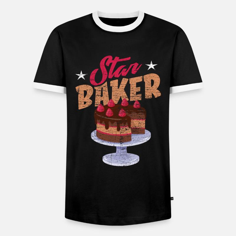 Baking baker - Men's Ringer Shirt - black/white