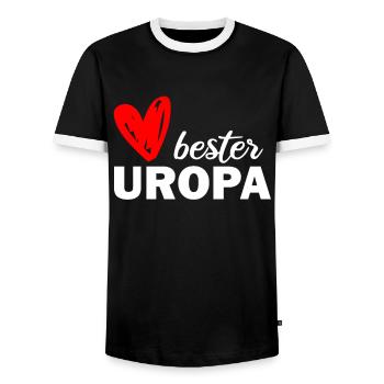 Der beste Uropa der Welt - Männer Kontrast-T-Shirt - Schwarz/Weiß - Vorne - AI Model Female 172 light (172cm) & AI Model Male 178 light (178cm)