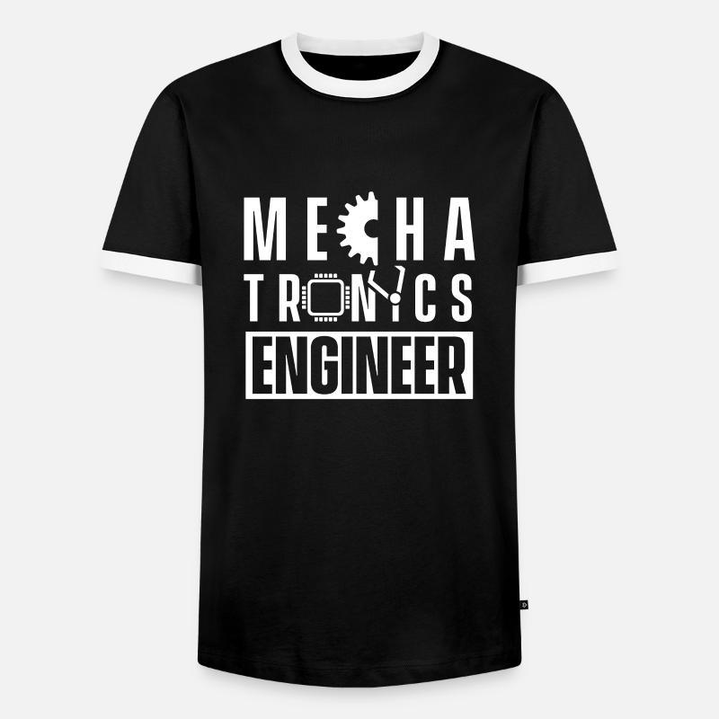 Team Mechatronics Mechanics Mechatronics Engineer - Men's Ringer Shirt - black/white