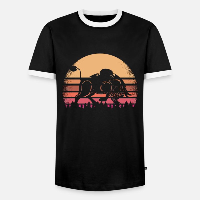 Stier Bulle - Männer Kontrast-T-Shirt - Schwarz/Weiß