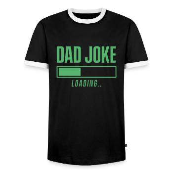 Papa Blague Papa Blague Drôle Père Blagues - T-shirt contrasté Homme - noir/blanc - Devant - AI Model Female 172 light (172cm) & AI Model Male 178 light (178cm)