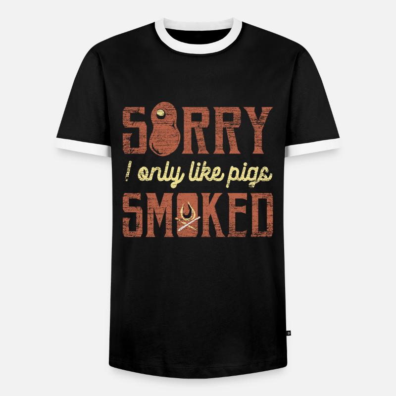 grilling - Men's Ringer Shirt - black/white