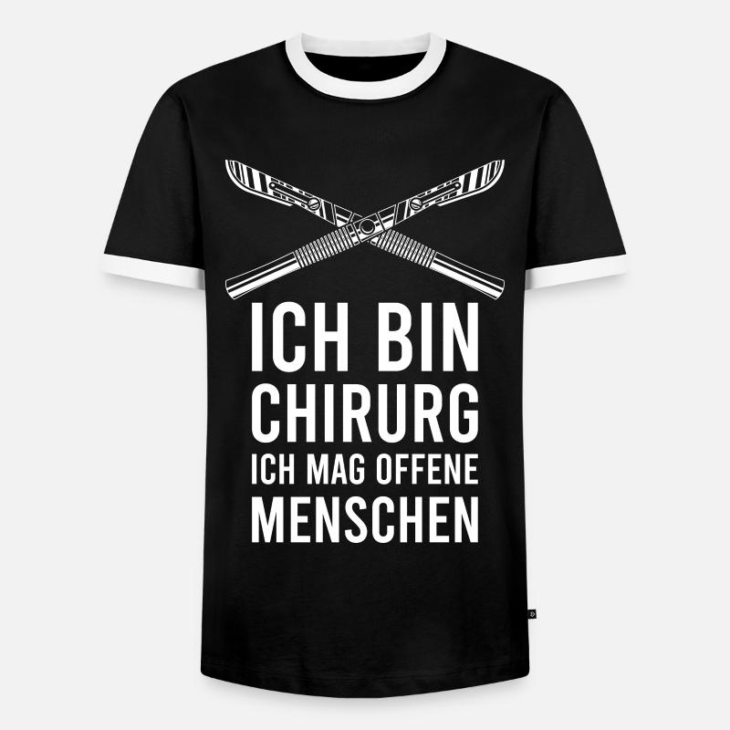 Ich bin Chirurg - Männer Kontrast-T-Shirt - Schwarz/Weiß