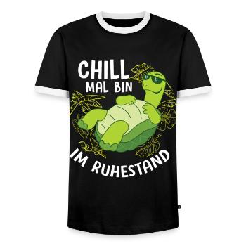 Rentner Renteneintritt Abschied Geschenk Lustige S - Männer Kontrast-T-Shirt - Schwarz/Weiß - Vorne - AI Model Female 172 light (172cm) & AI Model Male 178 light (178cm)