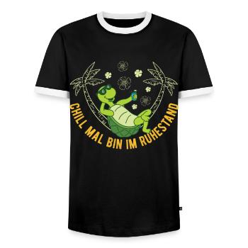 Rentner Renteneintritt Abschied Geschenk Lustige S - Männer Kontrast-T-Shirt - Schwarz/Weiß - Vorne - AI Model Female 172 light (172cm) & AI Model Male 178 light (178cm)