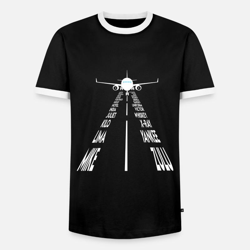 Flugzeug Kinder - Männer Kontrast-T-Shirt - Schwarz/Weiß