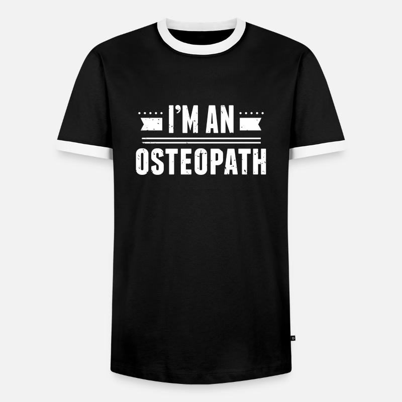 Osteopathie Praxis Team Osteopathin Osteopath - Männer Kontrast-T-Shirt - Schwarz/Weiß