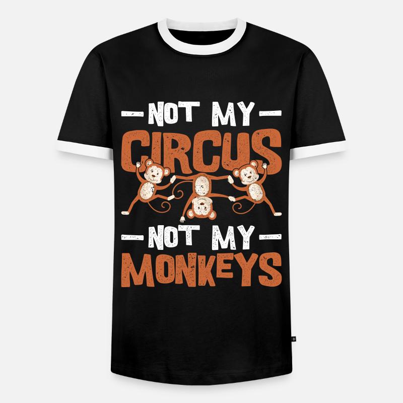 Monkey circus - Men's Ringer Shirt - black/white