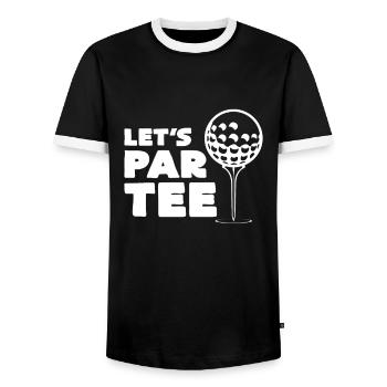 Le golf - T-shirt contrasté Homme - noir/blanc - Devant - AI Model Female 172 light (172cm) & AI Model Male 178 light (178cm)
