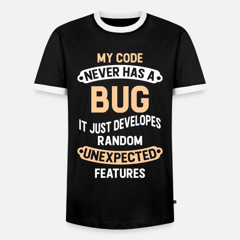 Programmierer - My Code Never Has A Bug - Männer Kontrast-T-Shirt - Schwarz/Weiß