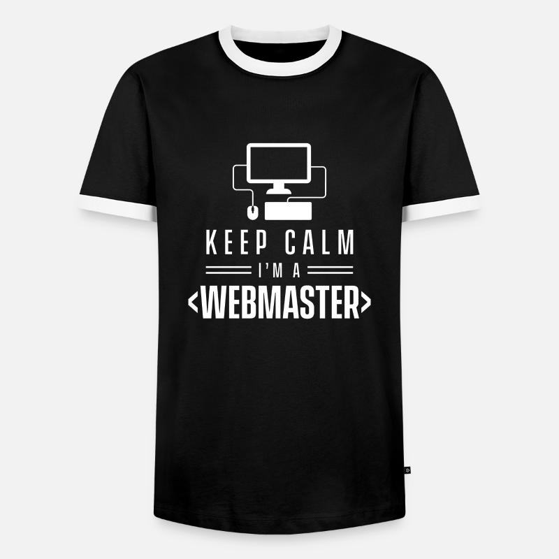 Web Master développeur webmasters web web team - T-shirt contrasté Homme - noir/blanc