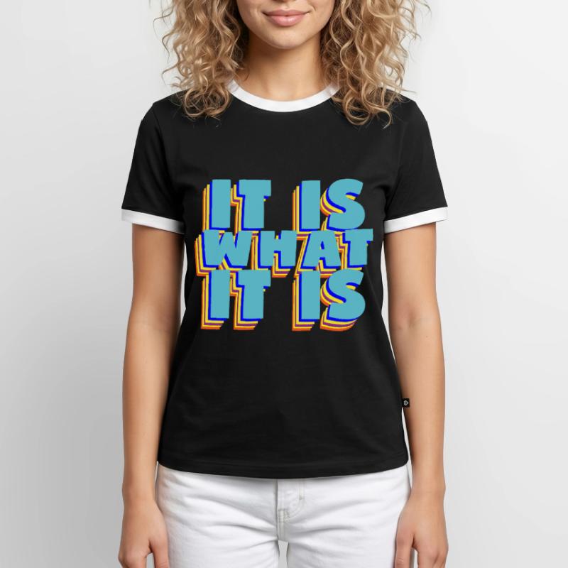 C'est ce que c'est c'est ce que c'est cool de dire T-shirt contrasté Homme