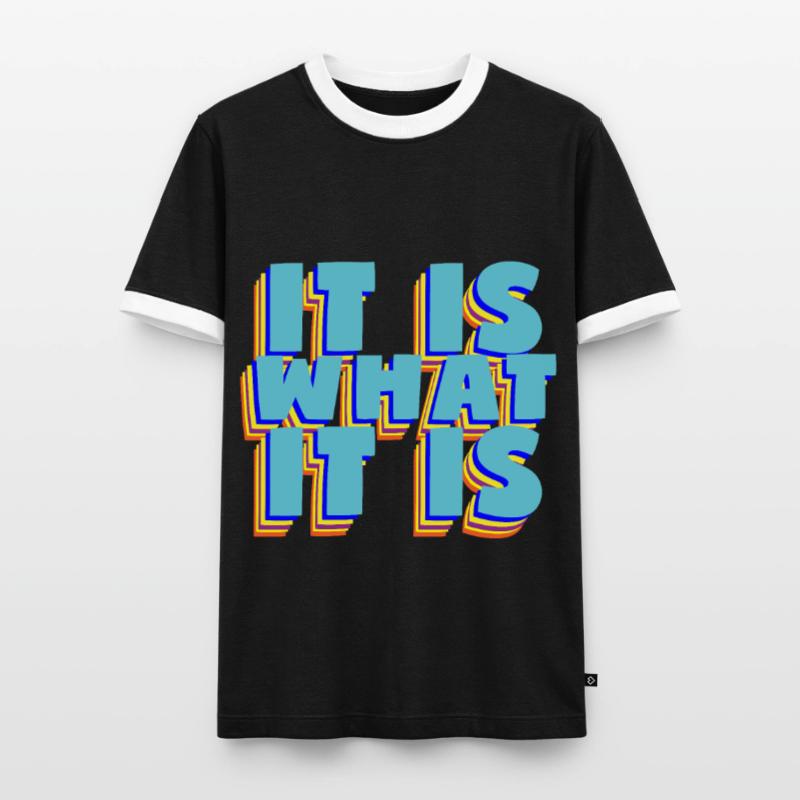 C'est ce que c'est c'est ce que c'est cool de dire T-shirt contrasté Homme