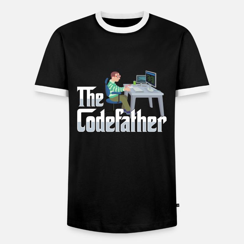 Lustiger IT-Abteilung-Softwareentwickler-Computer - Männer Kontrast-T-Shirt - Schwarz/Weiß