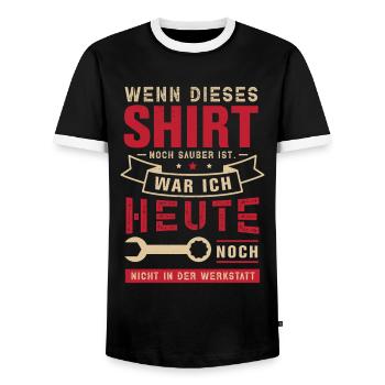 Mechaniker Werkstatt Kfz Motorrad Geschenkidee - Männer Kontrast-T-Shirt - Schwarz/Weiß - Vorne - AI Model Female 172 light (172cm) & AI Model Male 178 light (178cm)