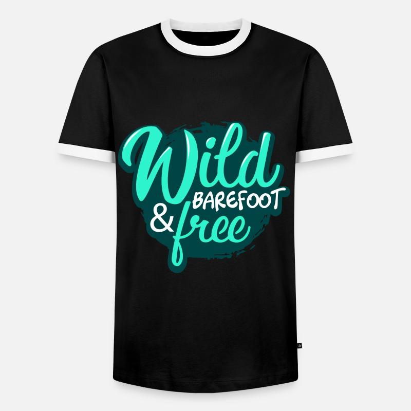 Barefoot - Men's Ringer Shirt - black/white
