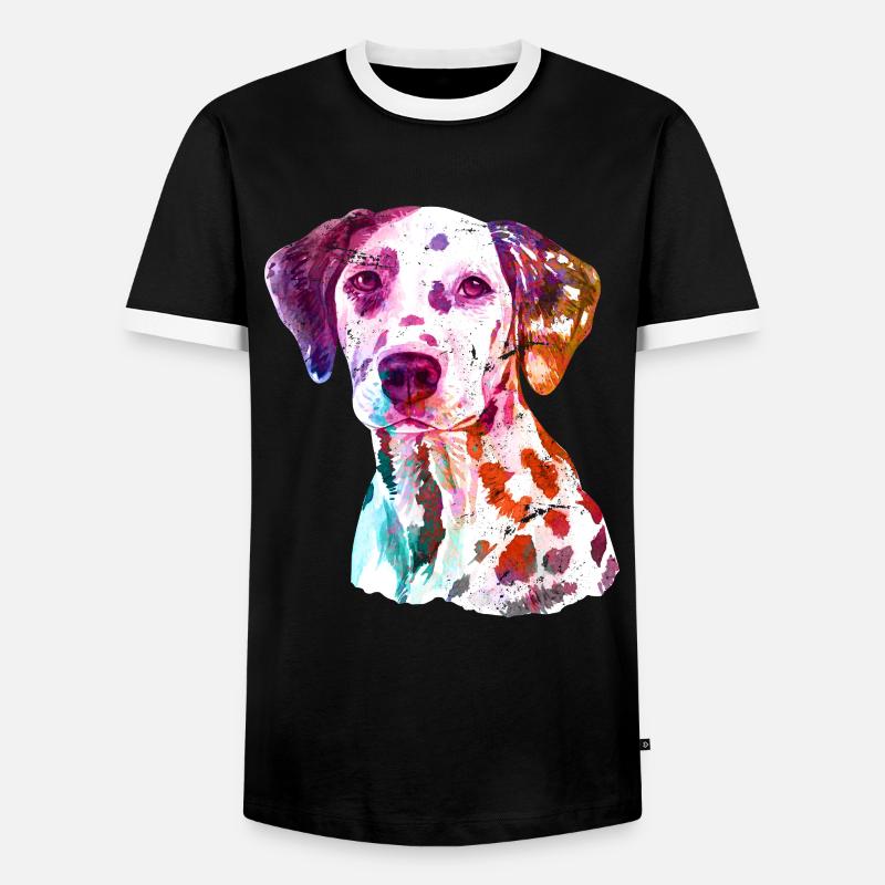 Dalmatian - Men's Ringer Shirt - black/white