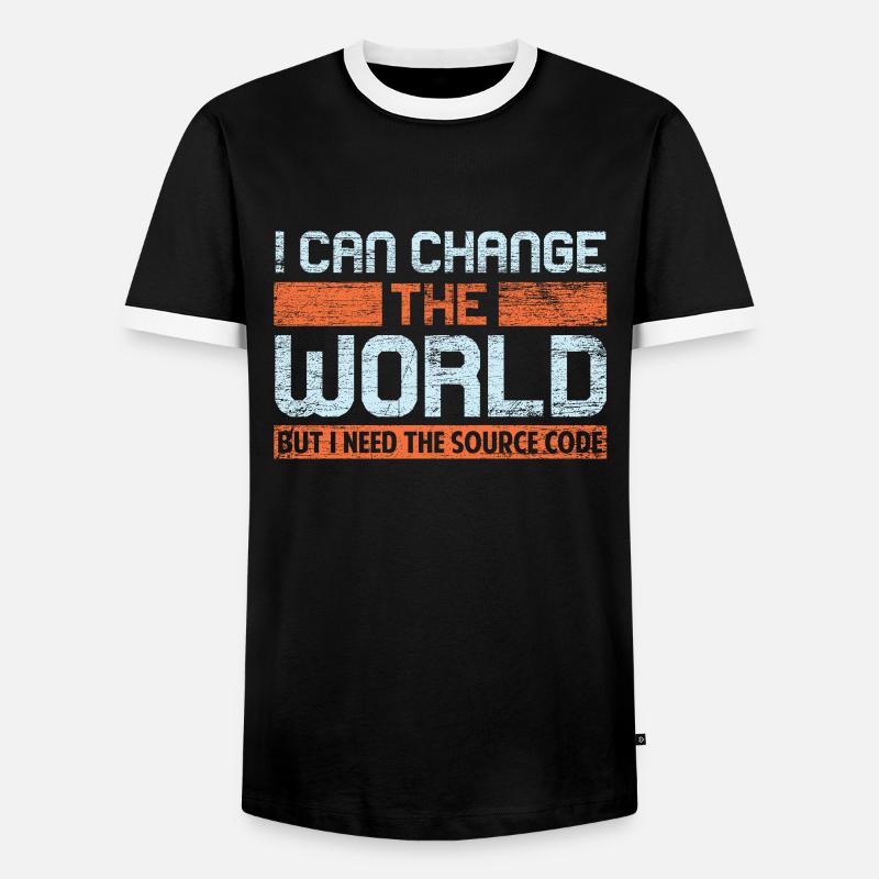 Programming Nerd Computer Science - Men's Ringer Shirt - black/white