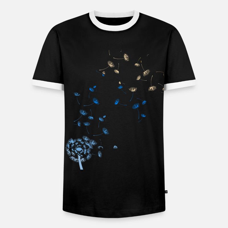 Pusteblume Pustebluemchen - Männer Kontrast-T-Shirt - Schwarz/Weiß