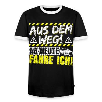 Führerschein Bestanden Geschenk Fahrprüfung Auto - Männer Kontrast-T-Shirt - Schwarz/Weiß - Vorne - AI Model Female 172 light (172cm) & AI Model Male 178 light (178cm)