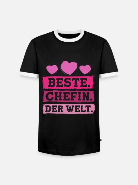 Beste Chefin der Welt - Männer Kontrast-T-Shirt - Schwarz/Weiß