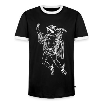 HERMÈS - T-shirt contrasté Homme - noir/blanc - Devant - AI Model Female 172 light (172cm) & AI Model Male 178 light (178cm)