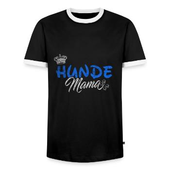 Hunde Mama Hundeliebhaber Hundebesitzer Geschenk - Männer Kontrast-T-Shirt - Schwarz/Weiß - Vorne - AI Model Female 172 light (172cm) & AI Model Male 178 light (178cm)