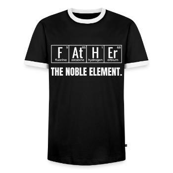 Père L'élément Noble Fête des pères Idée cadeau - T-shirt contrasté Homme - noir/blanc - Devant - AI Model Female 172 light (172cm) & AI Model Male 178 light (178cm)