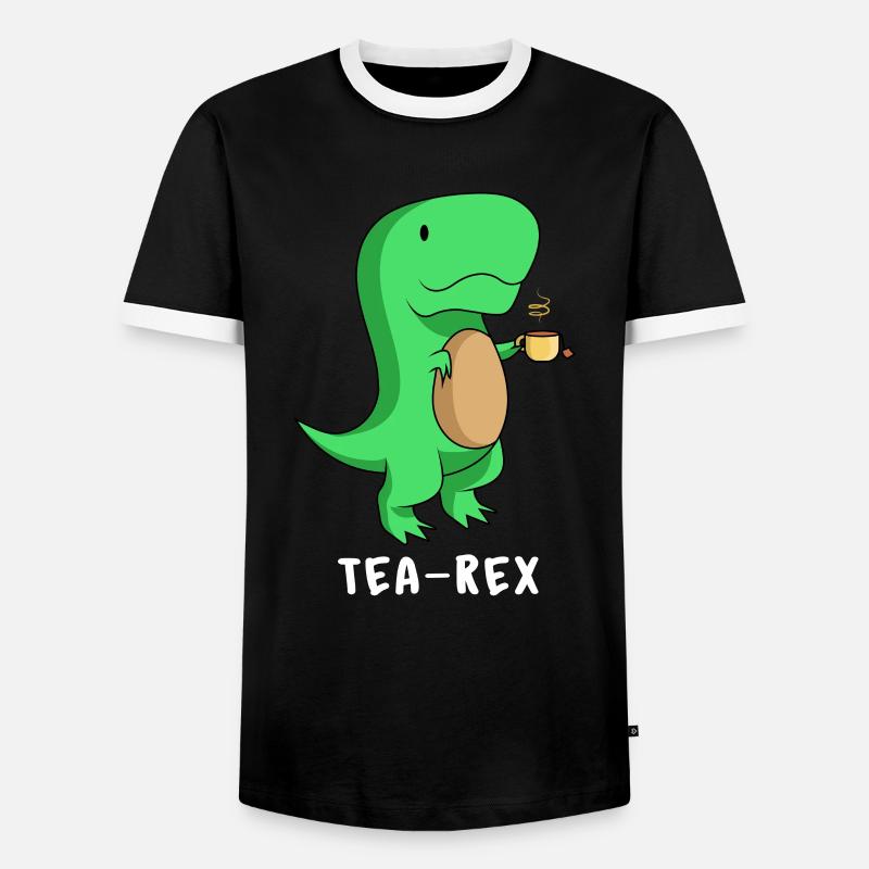 Tea Rex - Trex - Men's Ringer Shirt - black/white