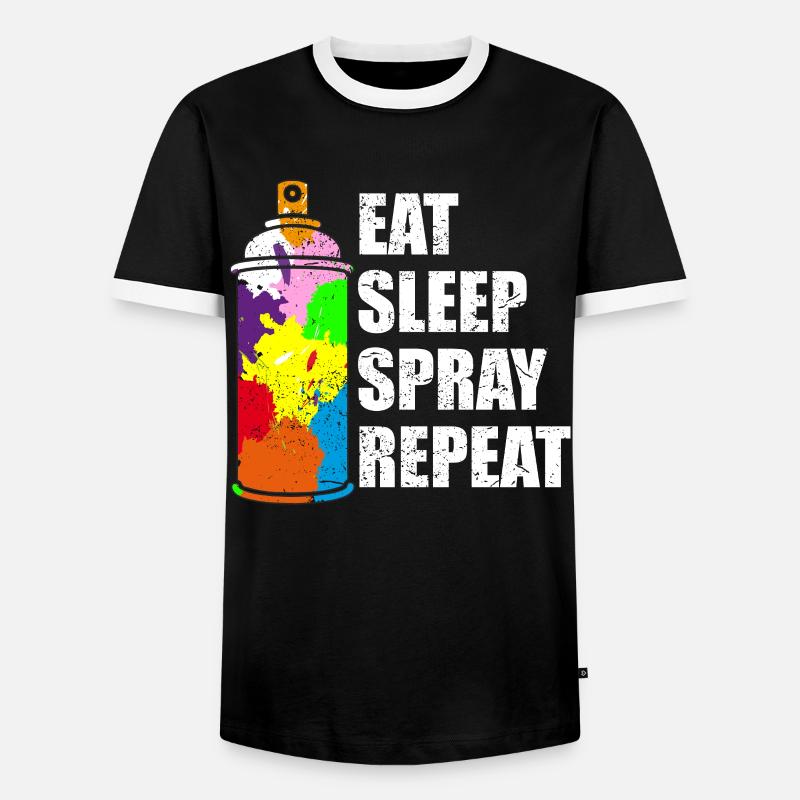 Graffiti Sprühdose Sprayer Spruch Geschenkidee - Männer Kontrast-T-Shirt - Schwarz/Weiß